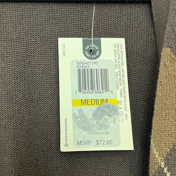 Universal Van Heusen Brown and Gray Argyle Cardigan - Picture 5 of 5